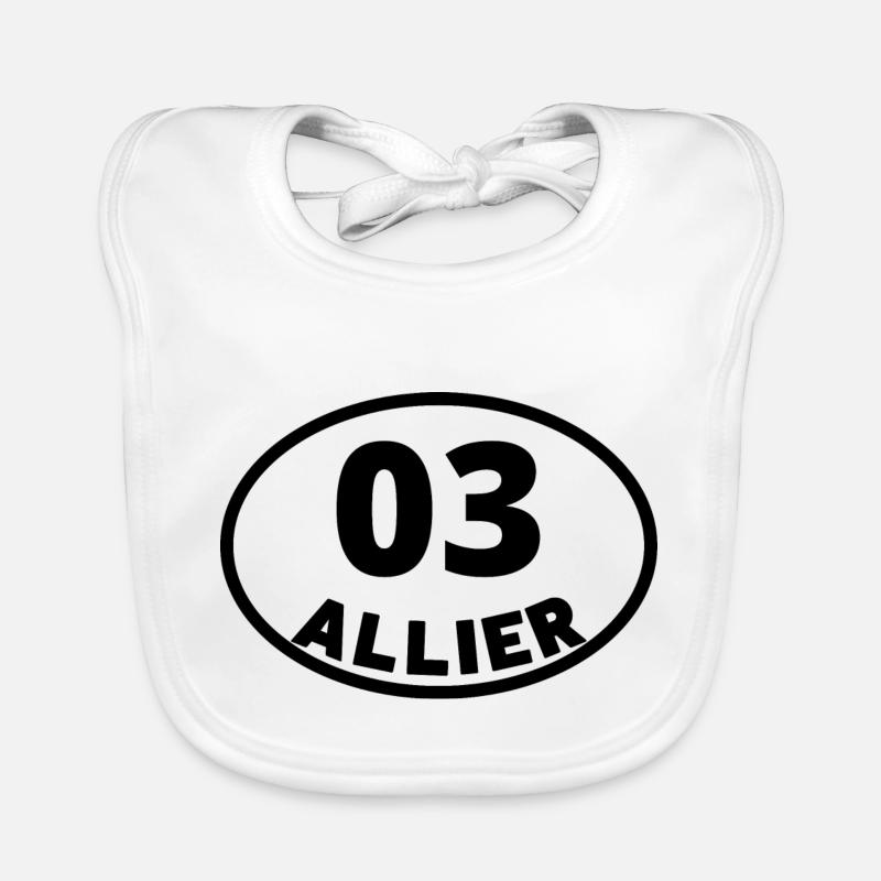 allier - Bavoir bio Bébé - blanc