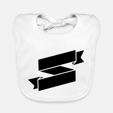 Banner nastro nero Bavaglino ecologico per neonato