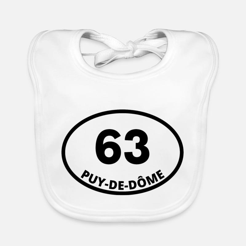 63 puy-de-dôme - Bavoir bio Bébé - blanc