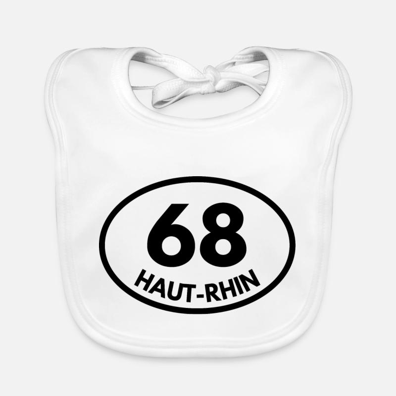haut-rhin - Bavoir bio Bébé - blanc