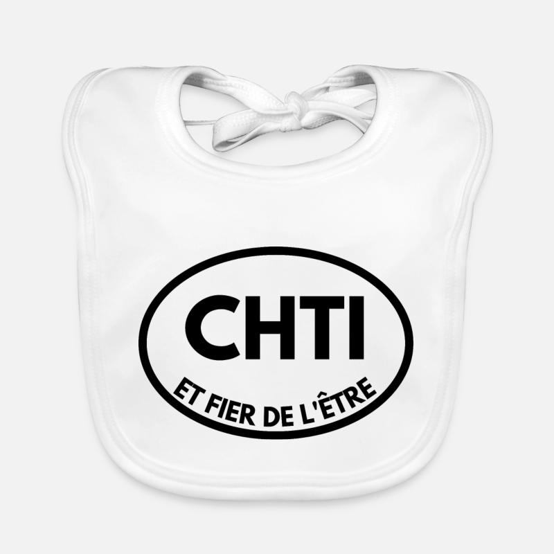 chti et fier de l'être Bavoir bio Bébé
