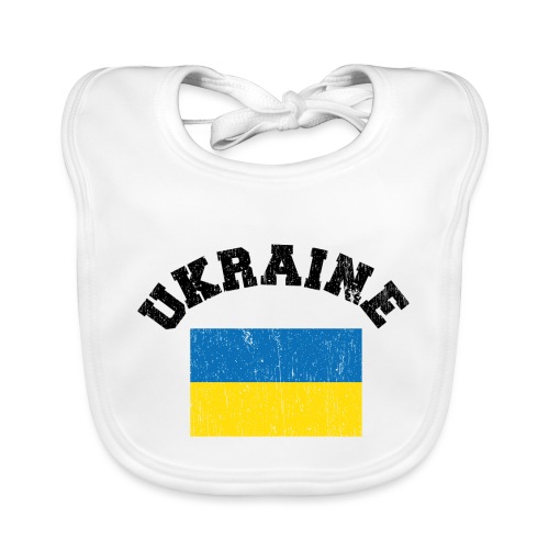 ukraine drapeau distblack - Bavoir bio Bébé