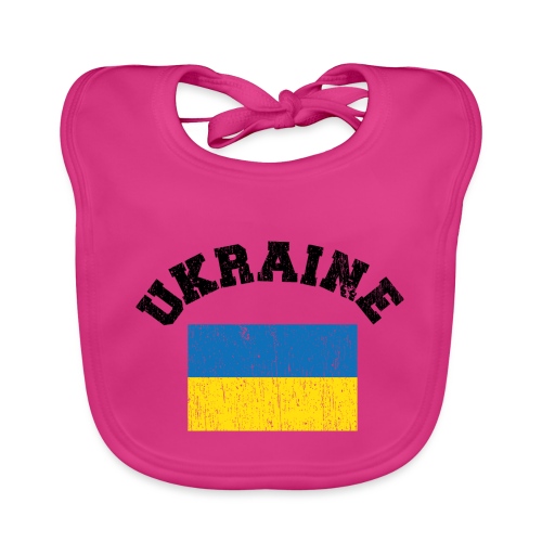 ukraine flag distblack - Organic Baby Bibs