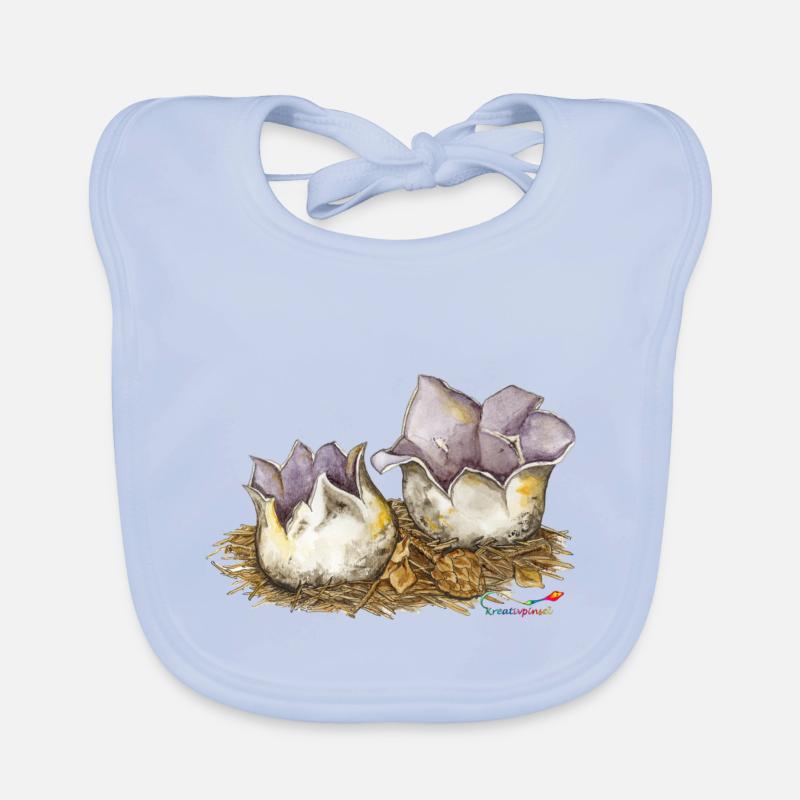 Crown cup (Sarcosphaera coronaria) Organic Baby Bibs