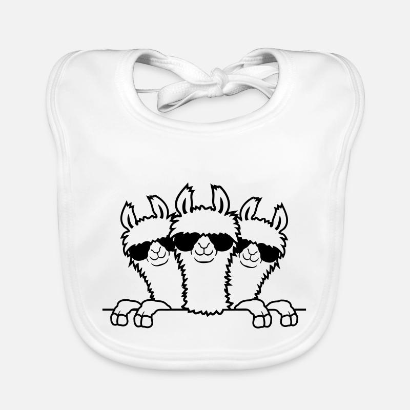 Hinter Mauer Lamas Freunde Baby Bio-Lätzchen