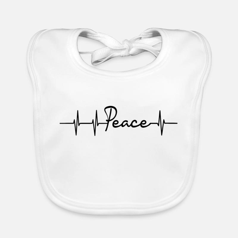 Peace Heart Rate Organic Baby Bibs