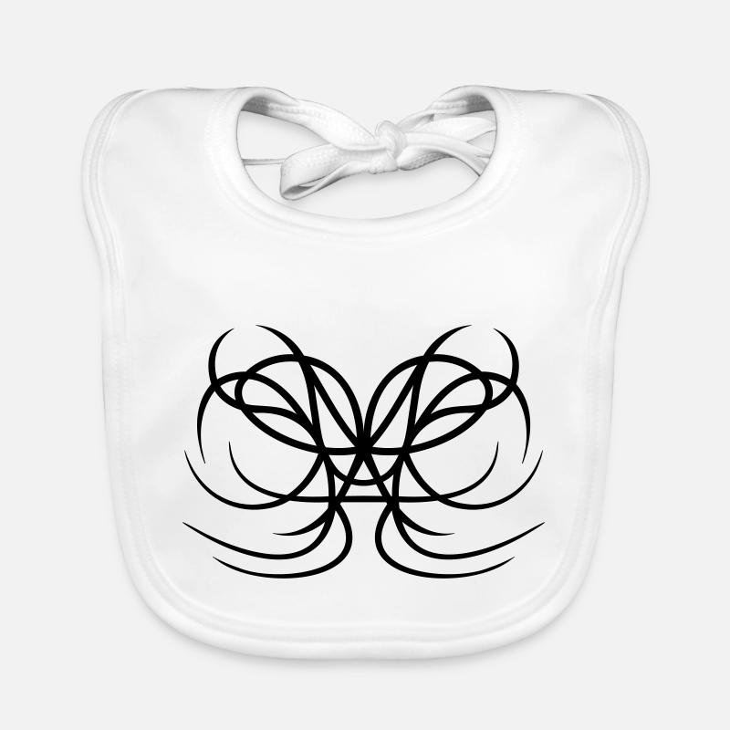 Kunstvolles abstraktes Schnörkel Design Baby Bio-Lätzchen