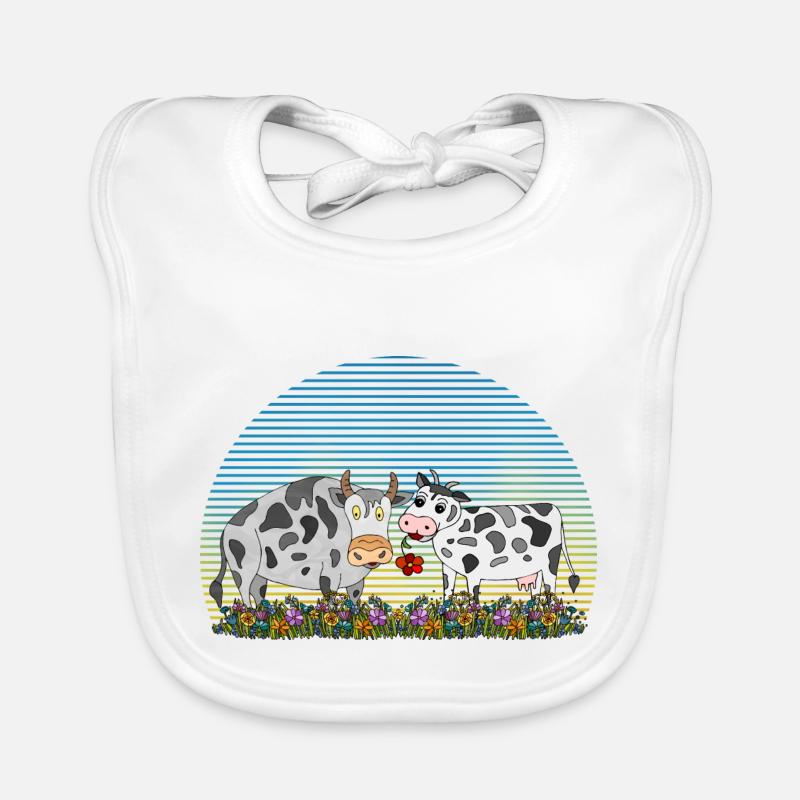 Cow and bull Organic Baby Bibs
