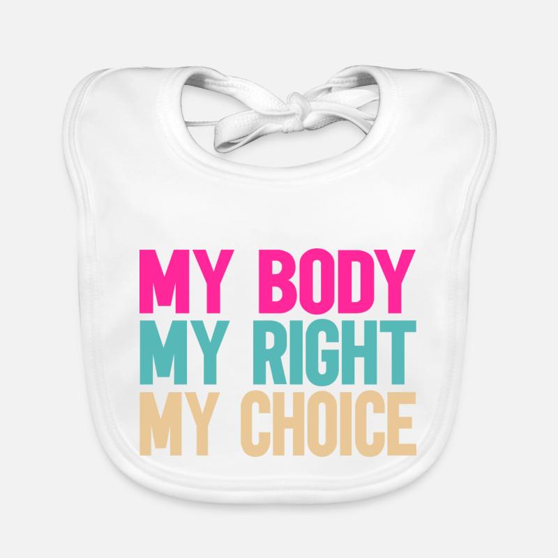 Mon corps, ma décision - Bavoir bio Bébé - blanc