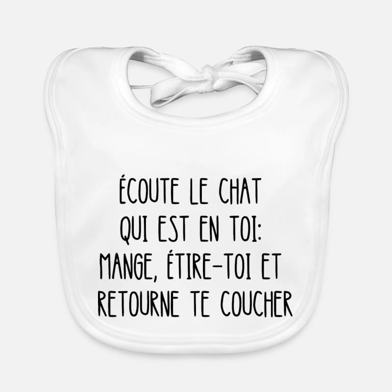 écoute le chat qui est en toi Bavoir bio Bébé