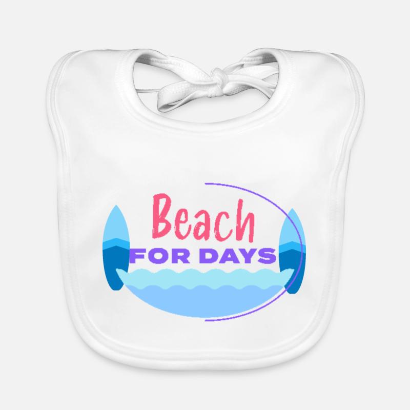 beach, plage tous les jours Bavoir bio Bébé