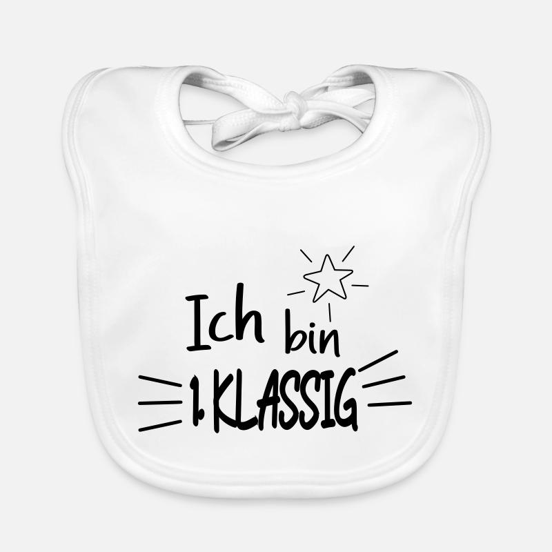 Ich bin 1 Klassig Baby Bio-Lätzchen