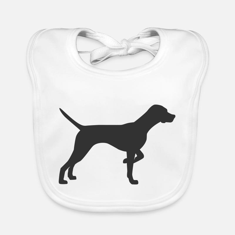 Zeigerhund-Silhouette Baby Bio-Lätzchen