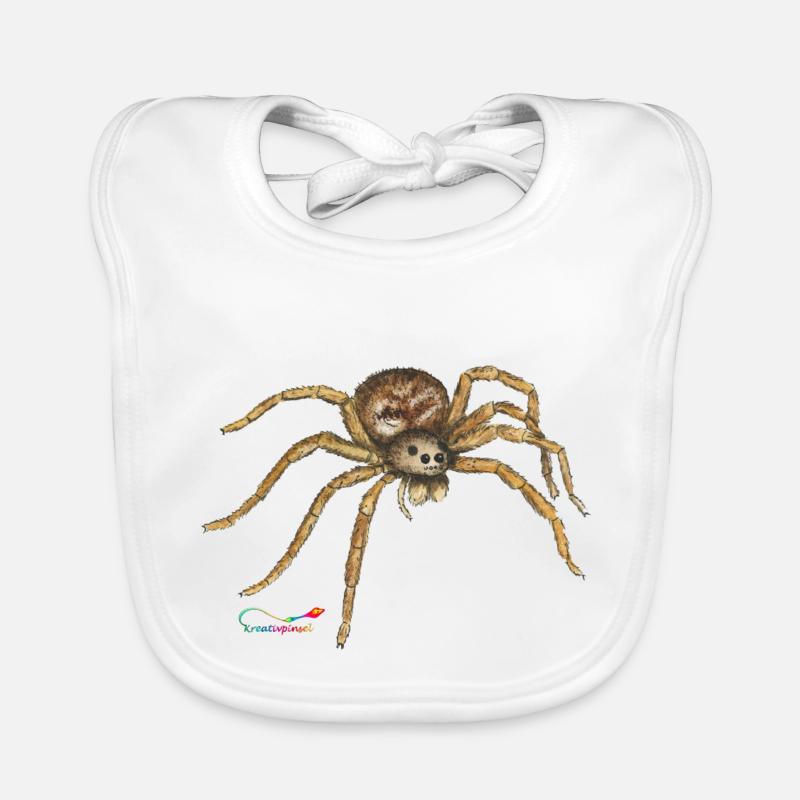 Wolf spider, a native spider Organic Baby Bibs