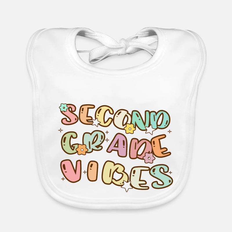 Second Grade Vibes - Back to School Organic Baby Bibs