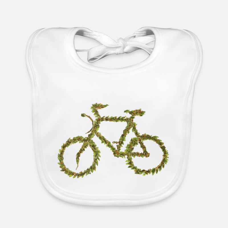 Vélo Nature Feuille Vert Bavoir bio Bébé