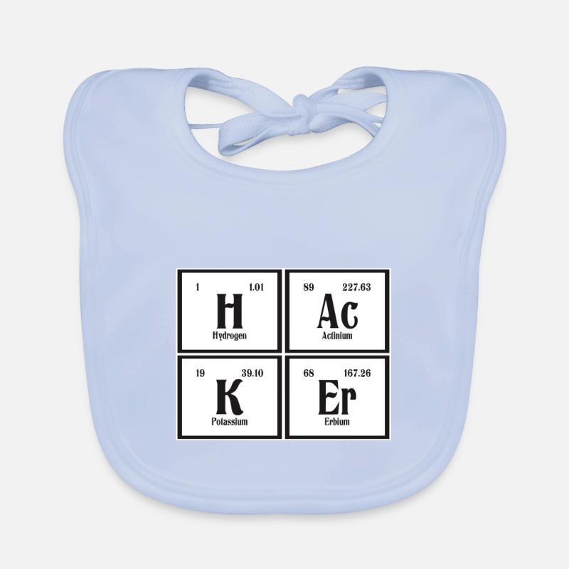 Hacker | Periodic Table of Elements Organic Baby Bibs