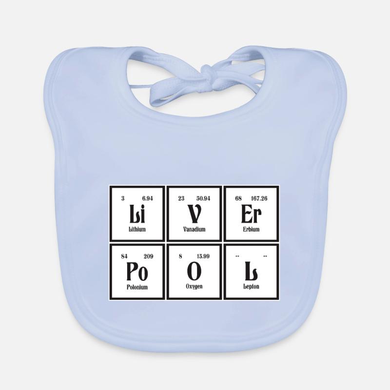Liverpool | Periodensystem der Elemente Baby Bio-Lätzchen