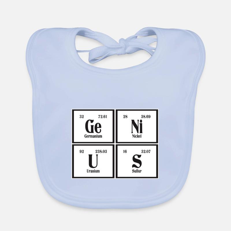 Genius | Periodensystem der Elemente Baby Bio-Lätzchen
