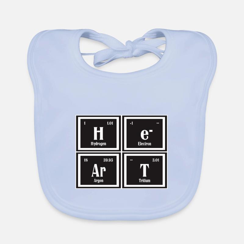 Herz | Periodensystem der Elemente Baby Bio-Lätzchen