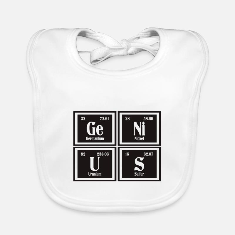 Genius | Periodic Table of Elements Organic Baby Bibs