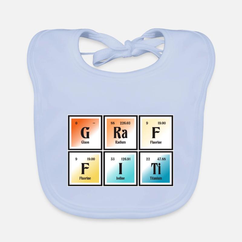 Graffiti | Periodic Table of Elements Organic Baby Bibs