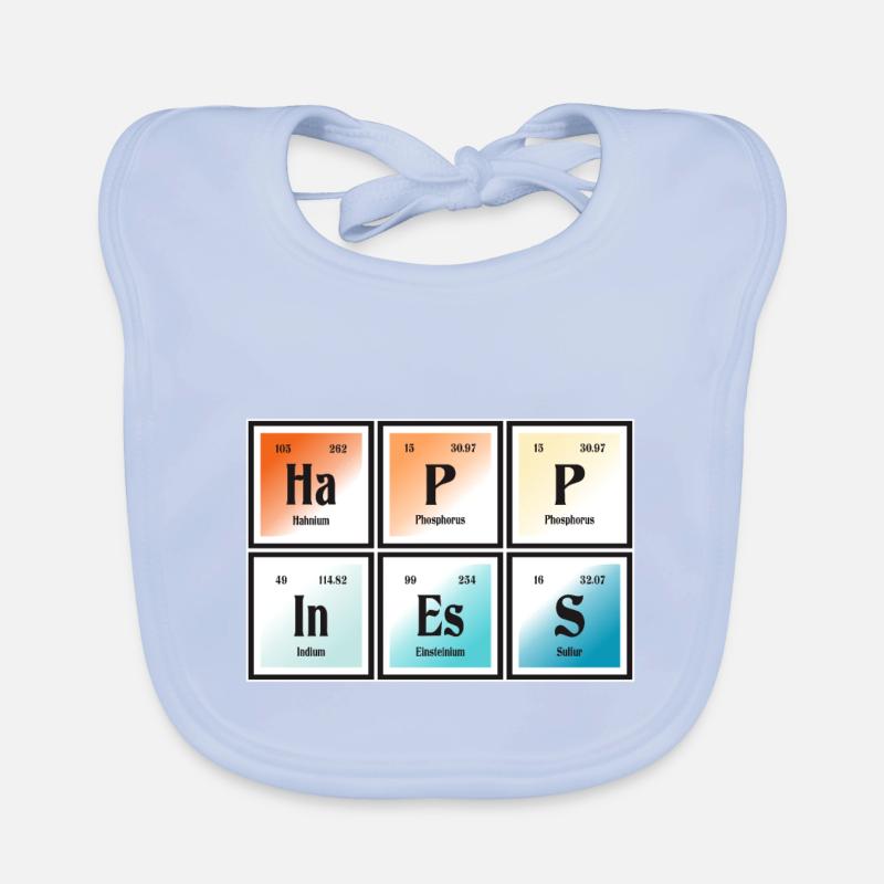 Glück | Periodensystem der Elemente Baby Bio-Lätzchen