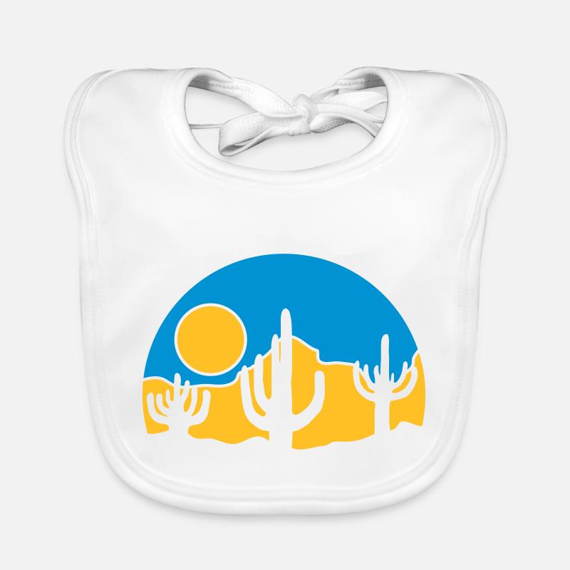 Cacti Nature Sun Desert Organic Baby Bibs