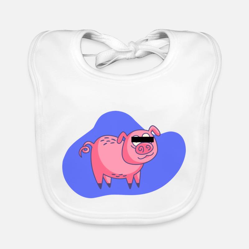 Cartoon Schwein Baby Bio-Lätzchen