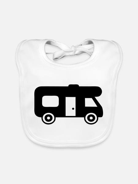 Wohnmobil - Baby Bio-Lätzchen - Weiß - Vorne