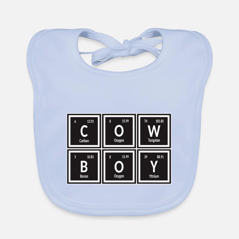 Cowboy | Periodic Table of Elements Organic Baby Bibs