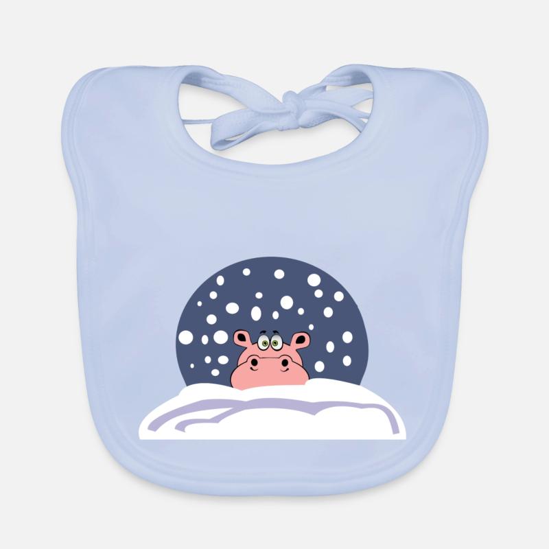 schnee hippo nilpferd weihnachten winter santa Baby Bio-Lätzchen