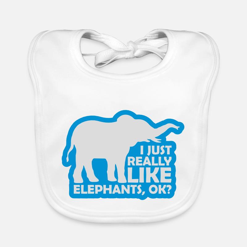 Spruch really like elephants Baby Bio-Lätzchen