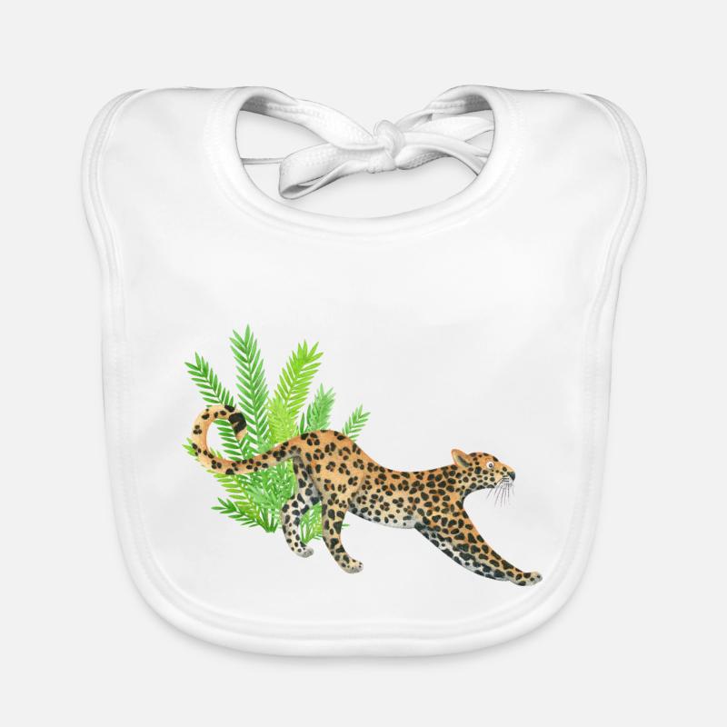 Leopard im Dschungel Baby Bio-Lätzchen