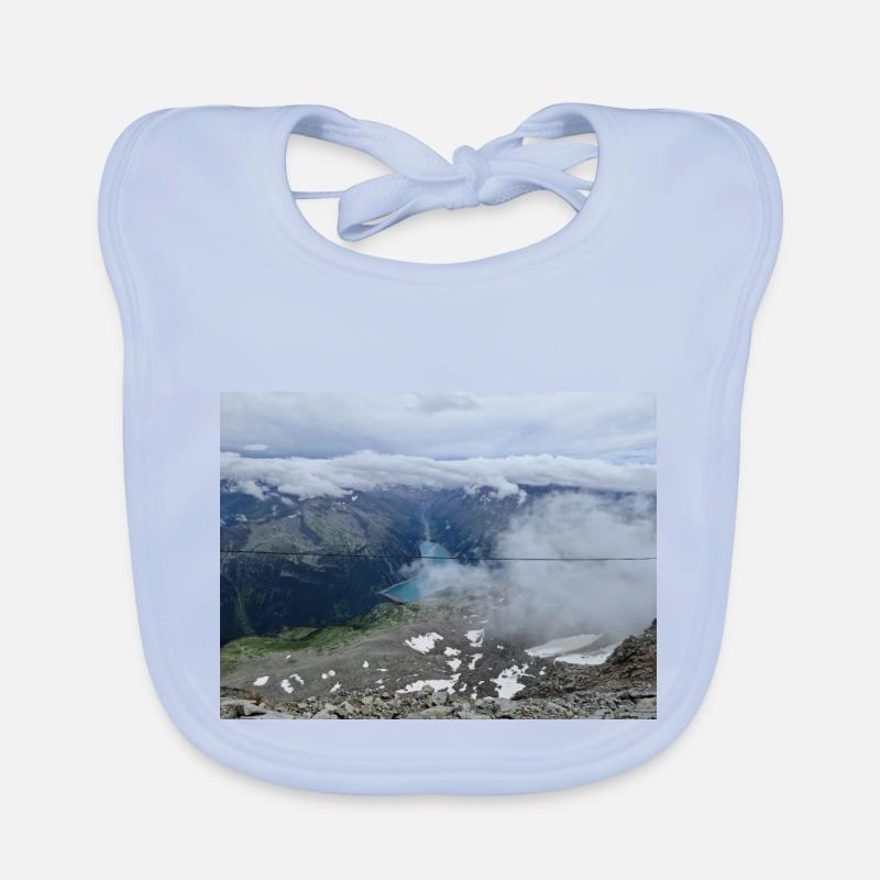 Blick auf den Schlegeis Stausee Baby Bio-Lätzchen