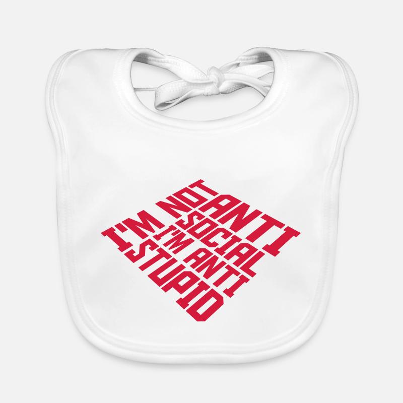 pas antisocial anti-stupide Bavoir bio Bébé