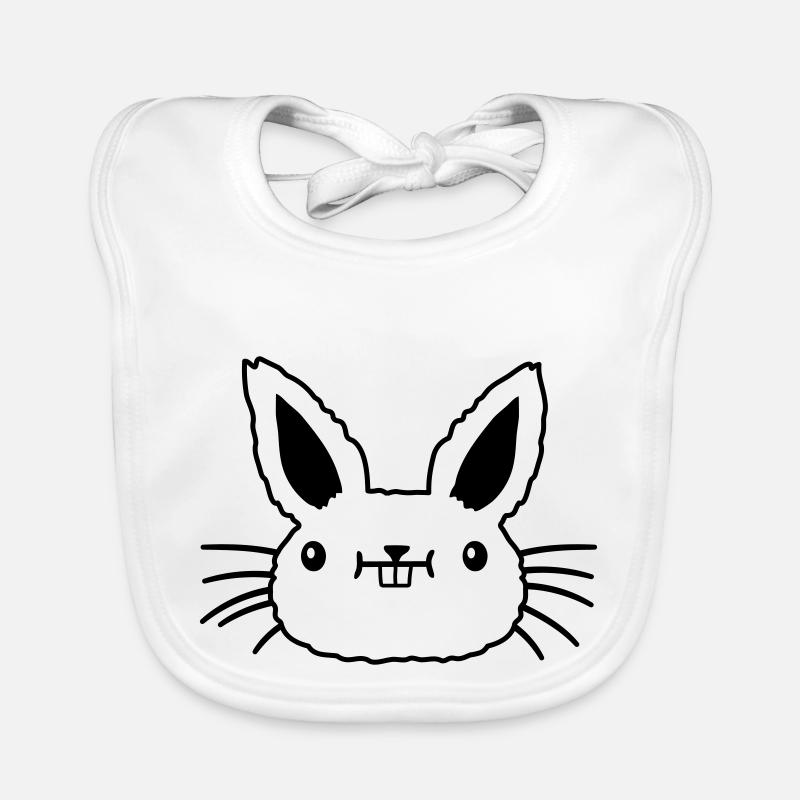 Visage petit lapin kawaii Bavoir bio Bébé
