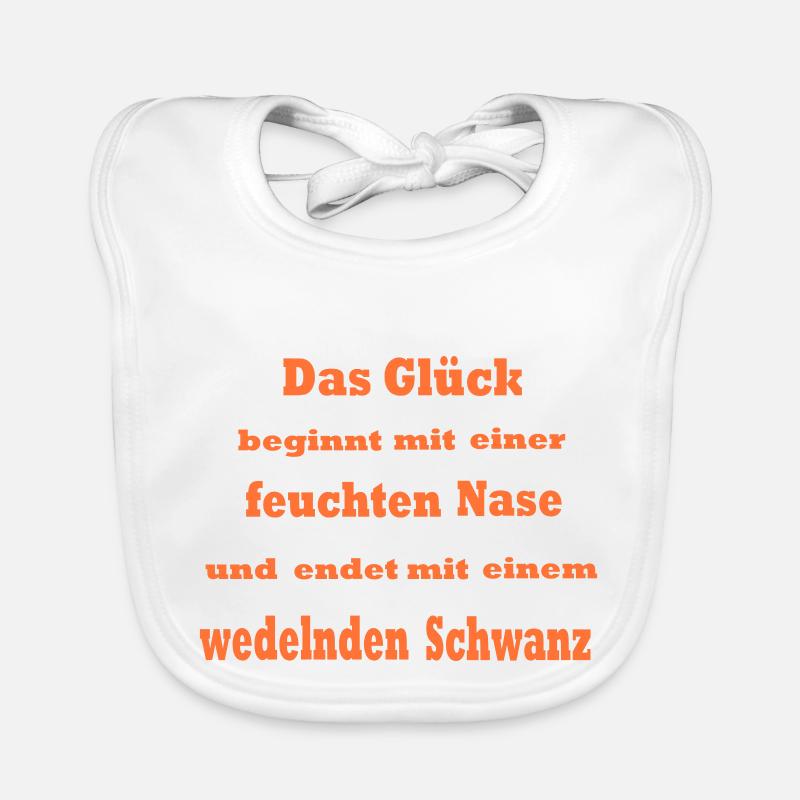 Das Glück beginnt mit ... * Farbänderung möglich Baby Bio-Lätzchen
