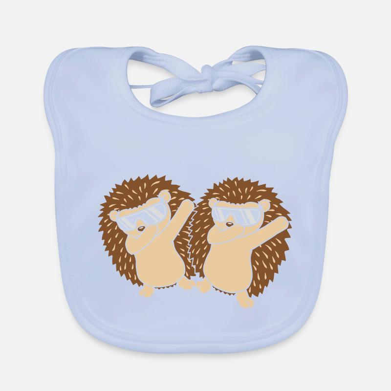 Friends Team dabbing Hedgehog Organic Baby Bibs