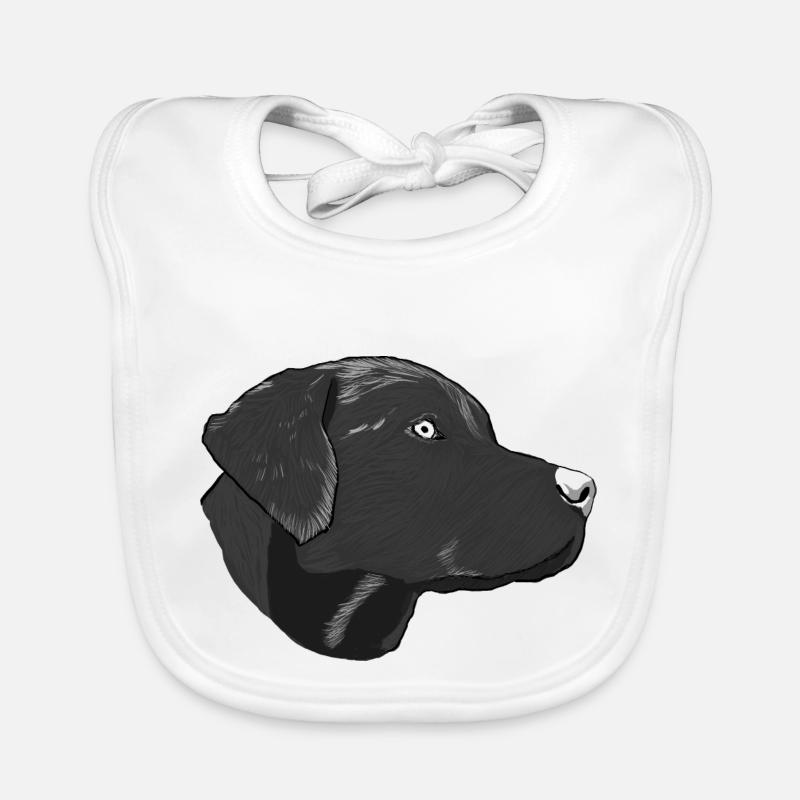 Dessin d’un Labrador Retriever de profil Bavoir bio Bébé