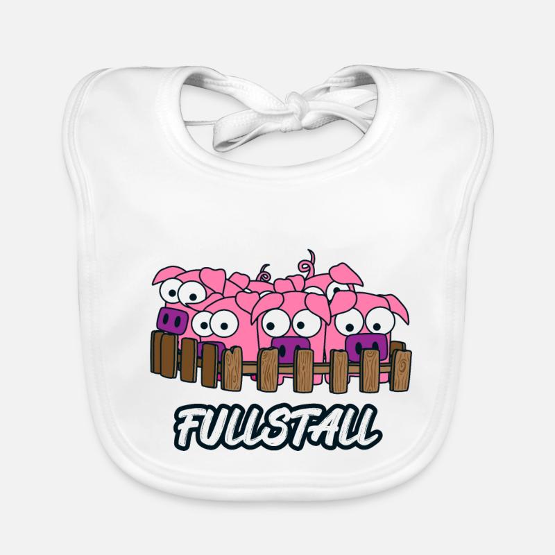 Full Stall Pig Paragliding Organic Baby Bibs