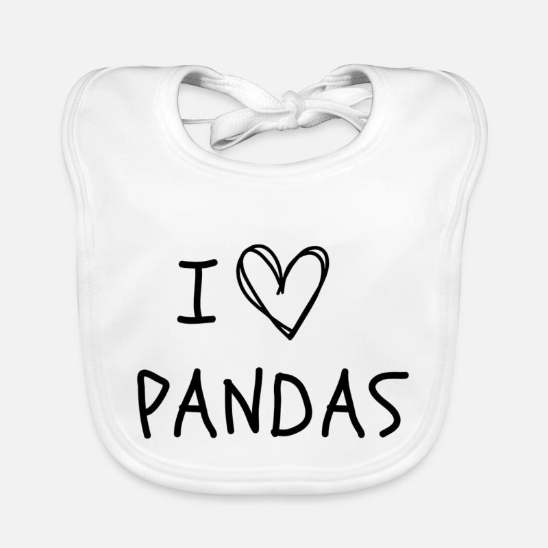 Ich liebe Pandas Baby Bio-Lätzchen
