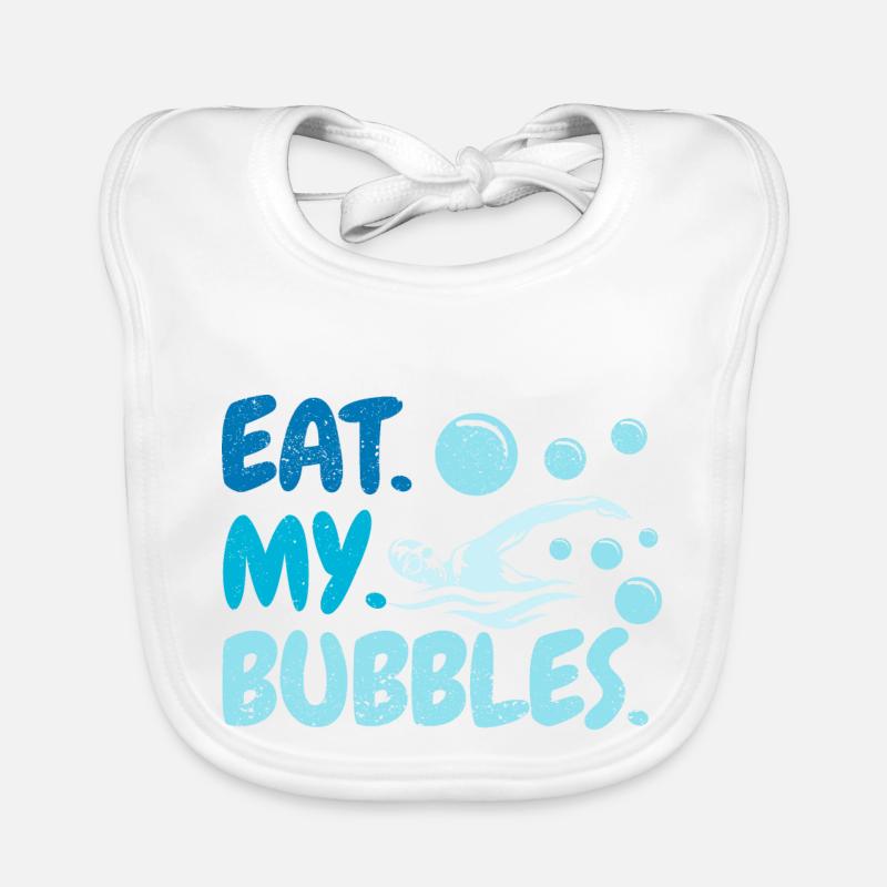 Eat My Bubbles Schwimmteam Schwimmer Lustig Schwim Baby Bio-Lätzchen