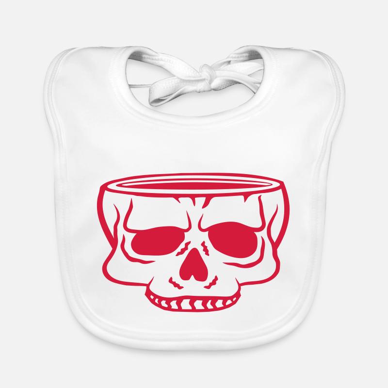 Skull Cup Cartoon Skull Bavoir bio Bébé