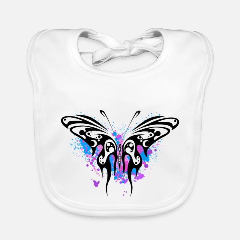 Butterfly ink Organic Baby Bibs
