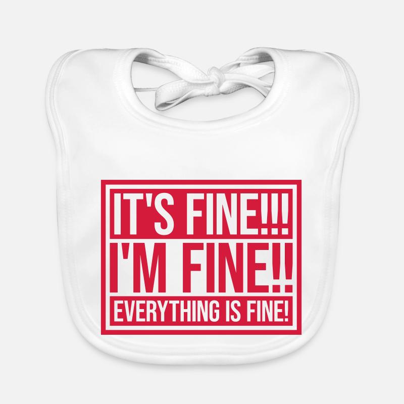 everything is fine Zitat Baby Bio-Lätzchen