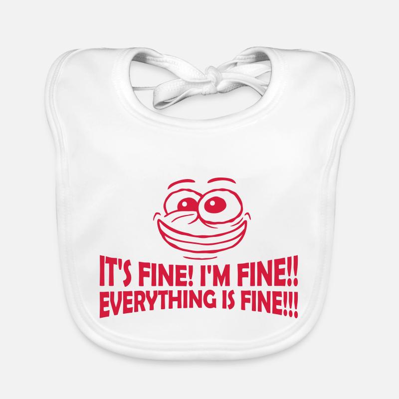 everything is fine Zitat Baby Bio-Lätzchen