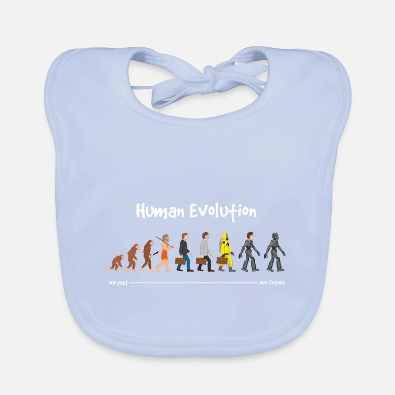 Evolution eine robotische Zukunft Dunkel Baby Bio-Lätzchen