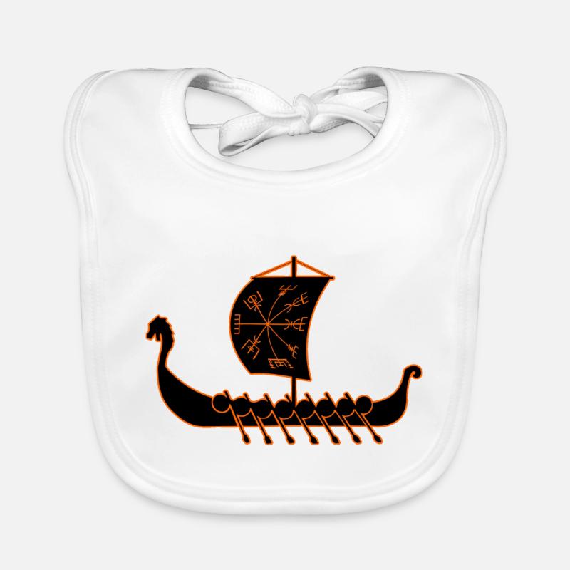 Drakkar - Bateau-dragon Bavoir bio Bébé