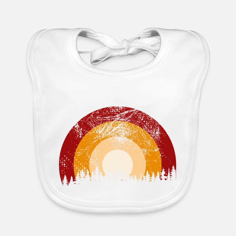 Retro Landscape Organic Baby Bibs